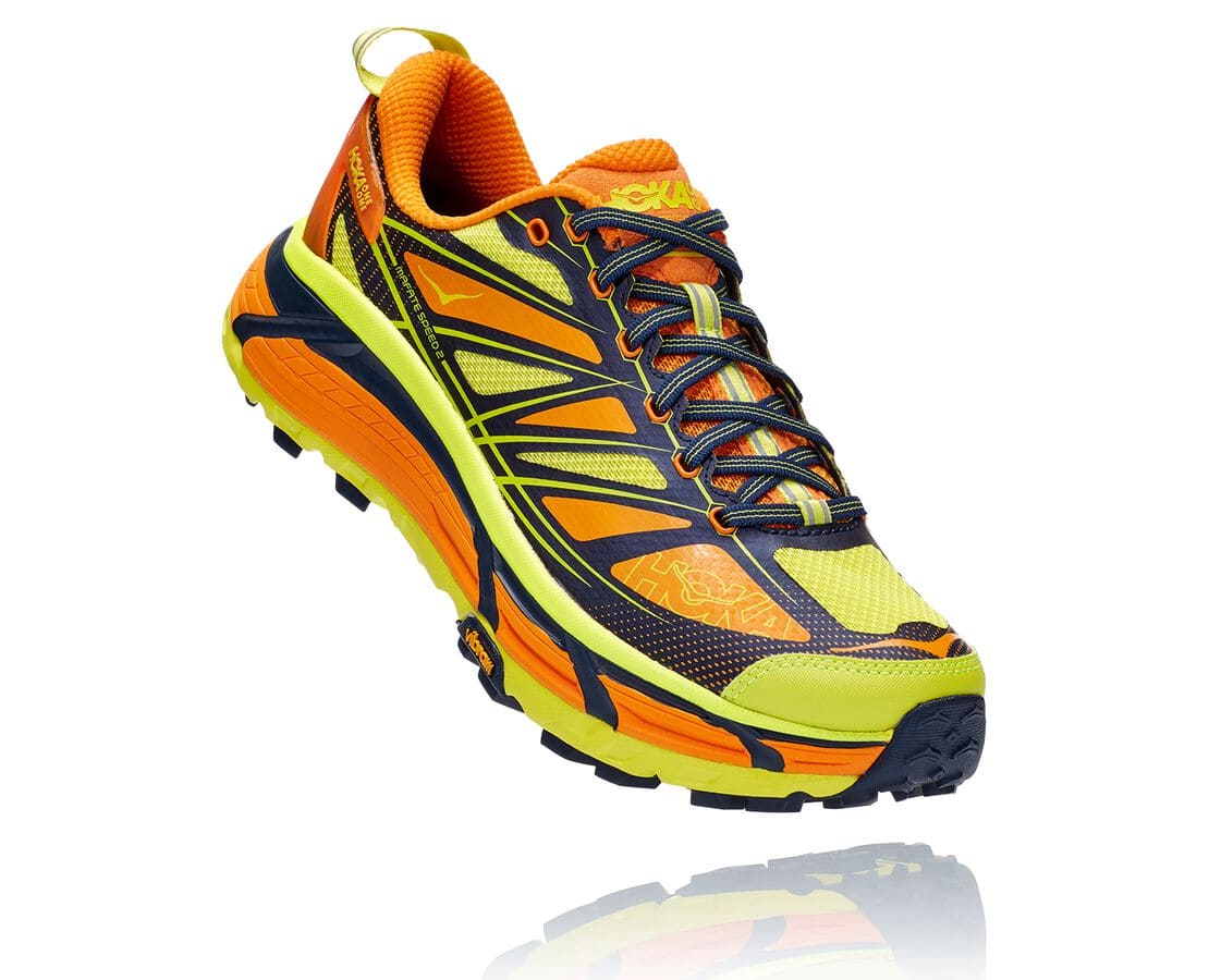 Pantofi Alergare Trail Hoka One One Mafate Speed 2 Barbati - Aurii Deschis / Roz | Romania BRHI75389